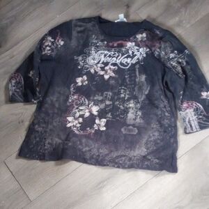 Floral Graphic Vintage NY Dress Barn Top